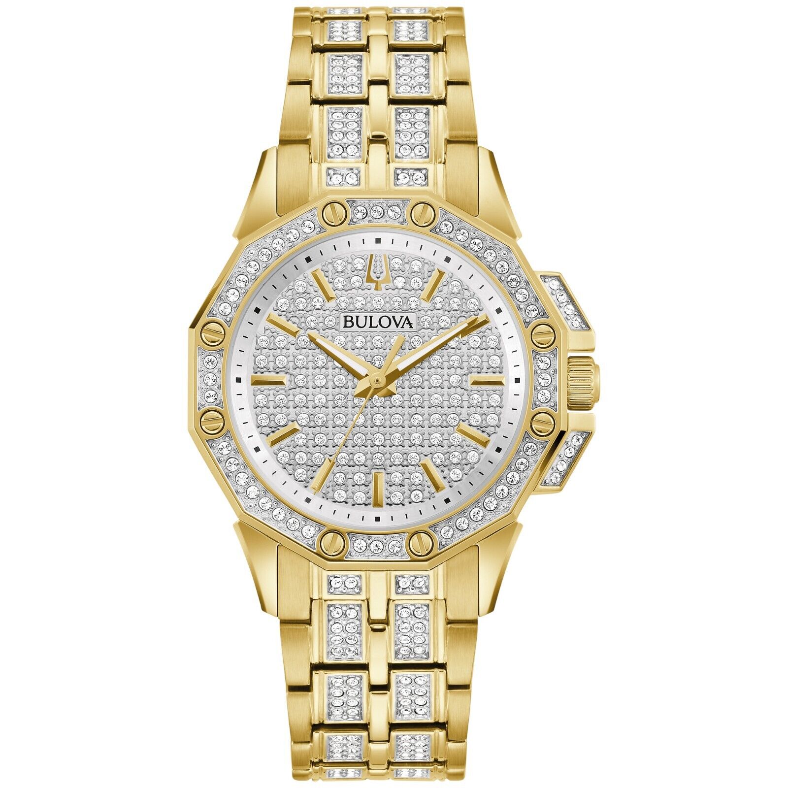 Bulova Women's Gold-Tone Crystal Accent Watch