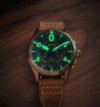 AVI-8 Spitfire Bronze Green Dial Chronograph Quartz AV-4089-02 Men's Watch