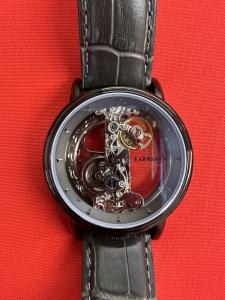 Earnshaw Skeleton Watch Fowler Bridge with Grey Leather Strap