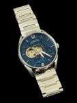 Earnshaw Stainless ES-8219 Automatic Watch Sandy Point Blue Skeleton MSRP $460