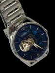 Earnshaw Stainless ES-8219 Automatic Watch Sandy Point Blue Skeleton MSRP $460