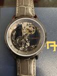 Earnshaw Skeleton Watch Fowler Bridge with Grey Leather Strap