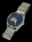 Earnshaw Stainless ES-8219 Automatic Watch Sandy Point Blue Skeleton MSRP $460