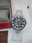 Thomas Earnshaw Blue Skeleton Mens Watch Stainless Steel Ref 8251