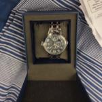 Earnshaw Quartz Retrograde Dual Time Wristwatch ES-8288-22 Japan New Unused