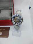 Thomas Earnshaw Blue Skeleton Mens Watch Stainless Steel Ref 8251