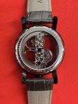 Earnshaw Skeleton Watch Fowler Bridge with Grey Leather Strap