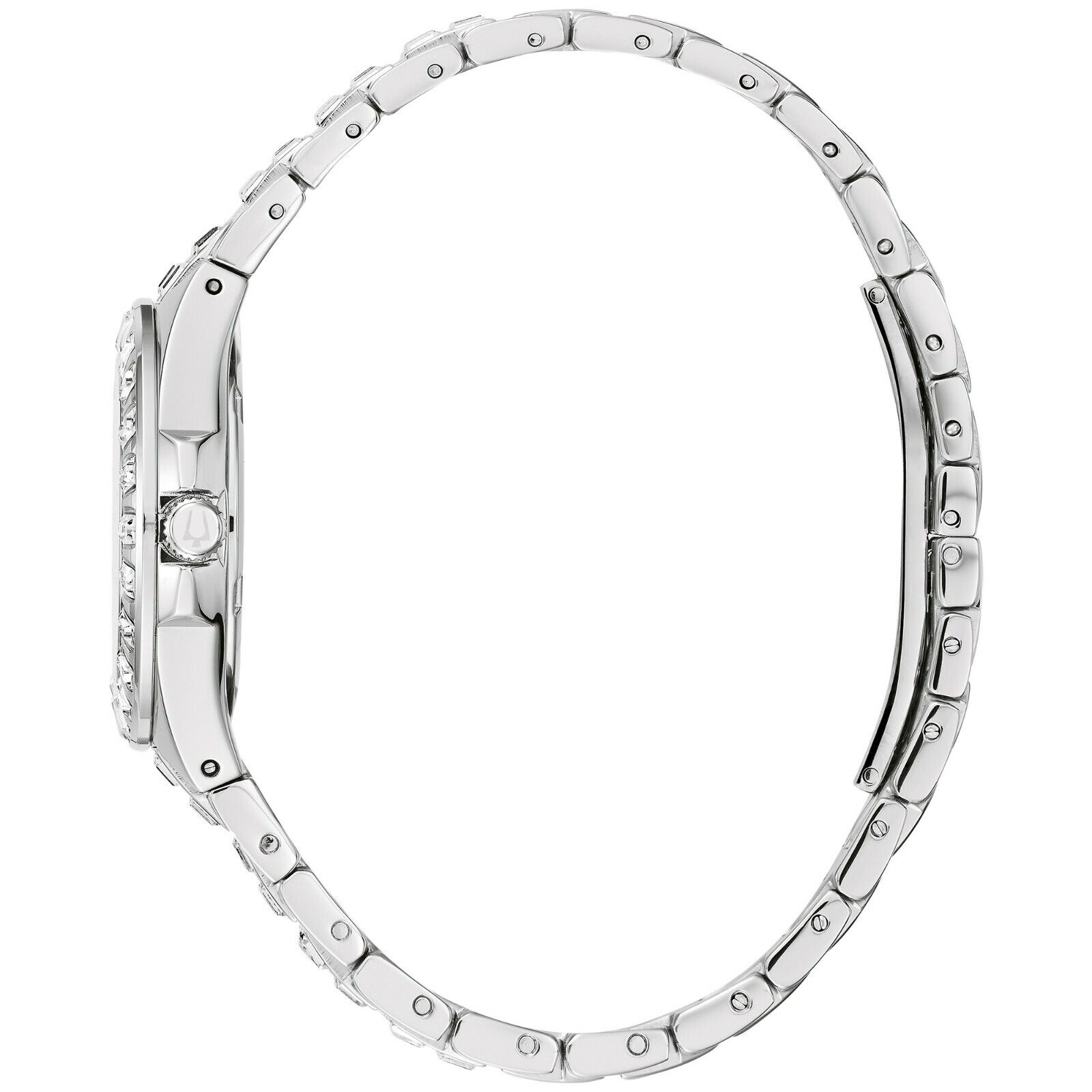 Bulova Women's Silver Quartz Baguette Crystal Watch