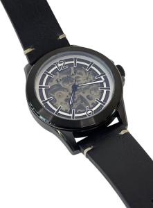 Earnshaw ES-8217 43mm Automatic Watch Murray Skeleton Black Leather Band - $430