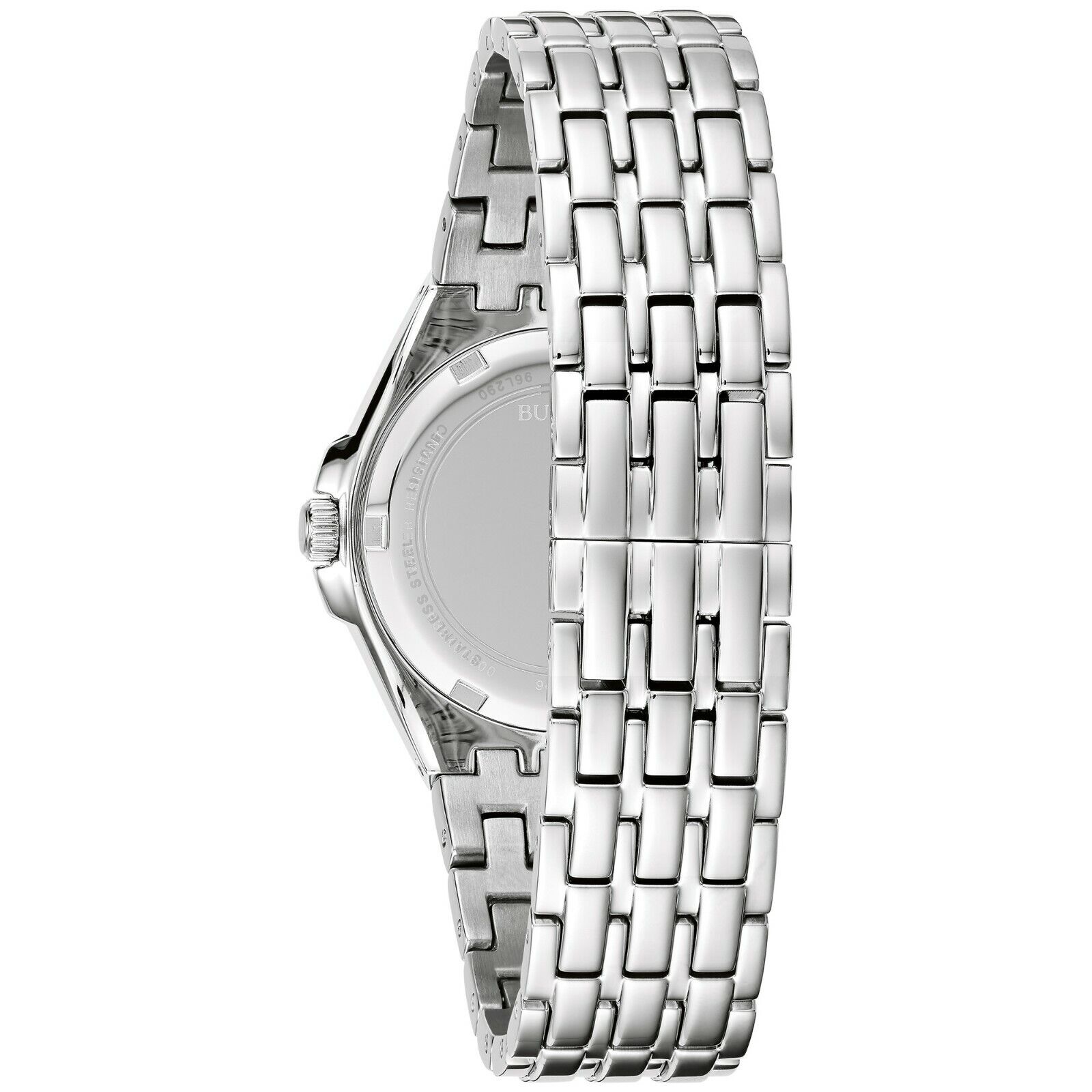 Bulova Women's Silver Quartz Baguette Crystal Watch