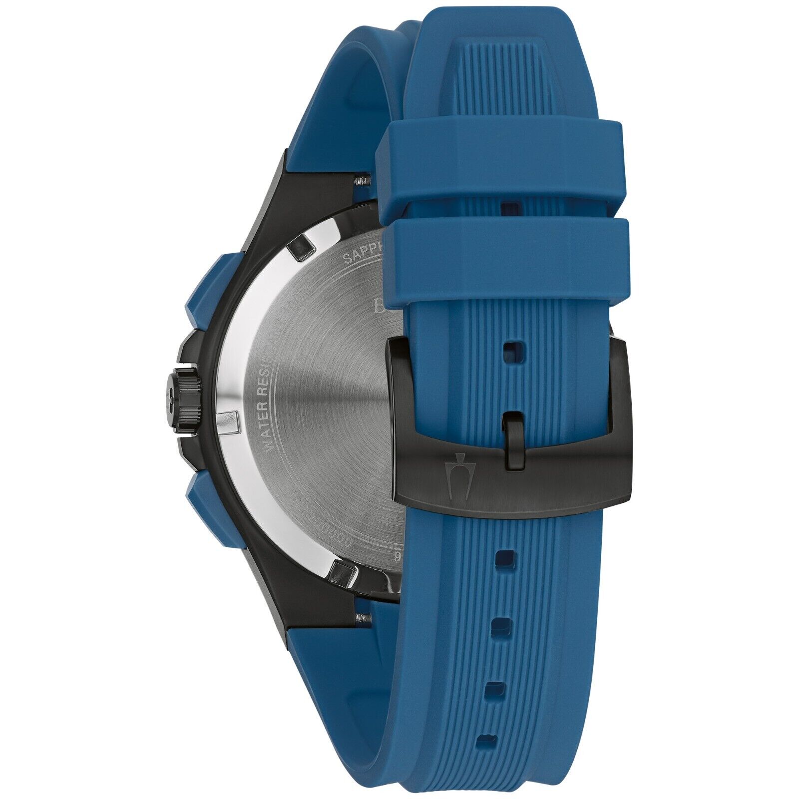 Bulova Men's Quartz Chronograph Calendar Black Blue Watch