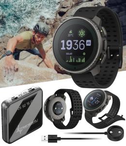 SUUNTO Vertical Adventure GPS Solar Titanium Watch All Black with Power Bank