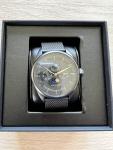 Filippo Loreti Men's Black Brand New Venice Moonphase Black Mesh Bracelet Watch