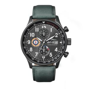 NEW AVI-8 Hawker Hurricane Military Green Stainless Steel 42mm Japanese Quartz
