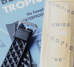 Genuine 1960s Swiss Tropic 19mm curved end vintage dive watch band rubber divers