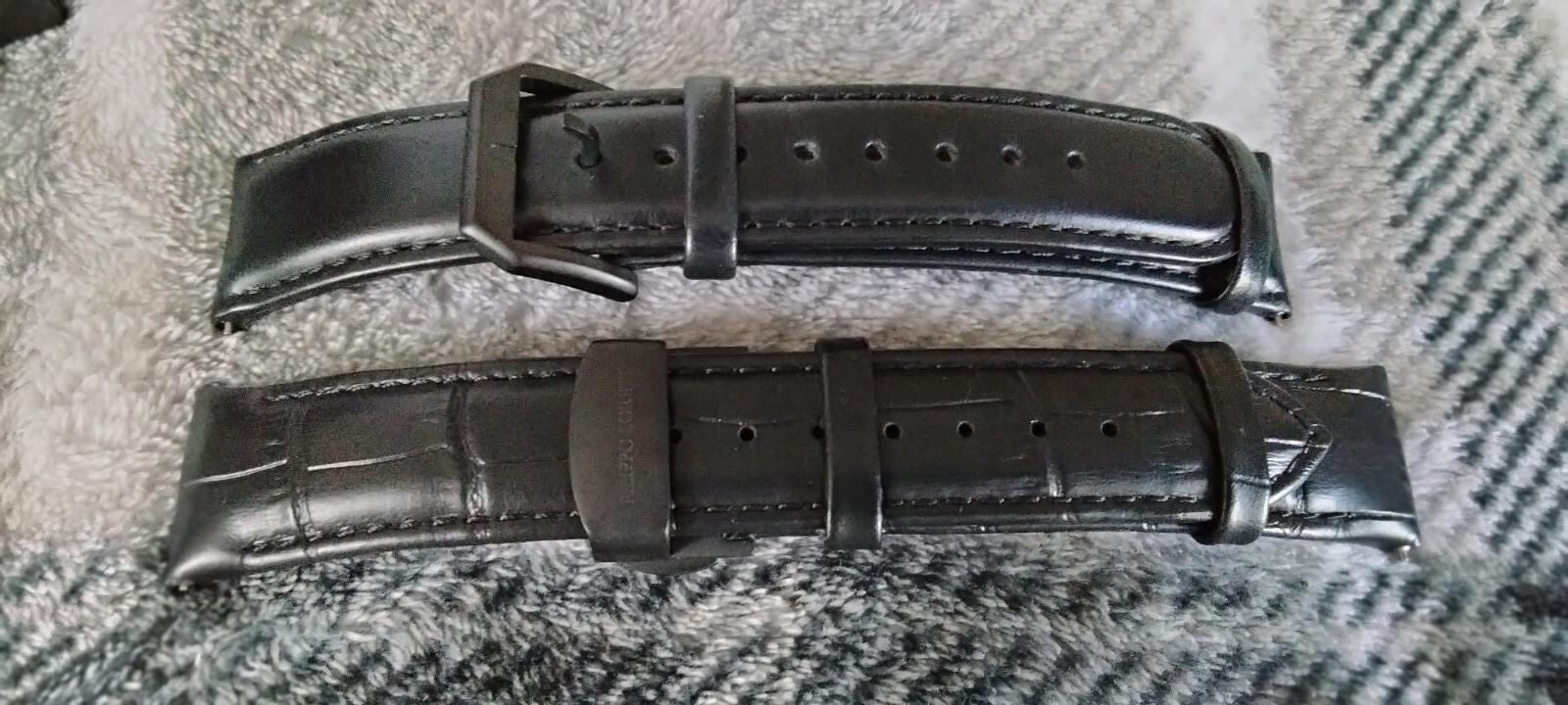 2 New Handcrafted Italian Leather filippo loreti Black Watch Band/Straps