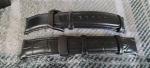 2 New Handcrafted Italian Leather filippo loreti Black Watch Band/Straps