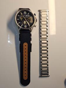 AVI-8 Hawker Harrier II Dual Retrograde Chronograph Admiral Blue Steel Two Bands