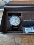 Thomas Earnshaw Longitude Skeleton Set Hand Wind Gray Dial w Pen 