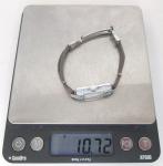 Antique Vintage 14k White Gold Glycine Diamond and Emerald Watch Art Deco Runs