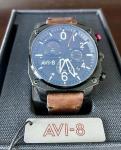 AVI-8 Hawker Hunter Retrograde Chronograph Charcoal Ember Brown Watch - Used