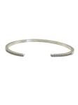Waldor & Co. Cuff Bracelet with 12 Paved Crystals At Each End Stainless Steel