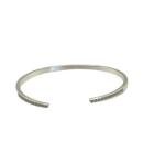 Waldor & Co. Cuff Bracelet with 12 Paved Crystals At Each End Stainless Steel