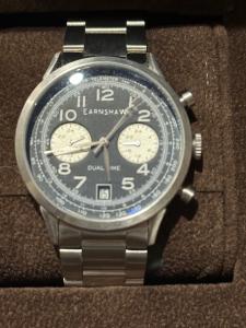 Earnshaw London Ampere Dual Time Complication Dark Grey ES-8186-11 Men's Watch