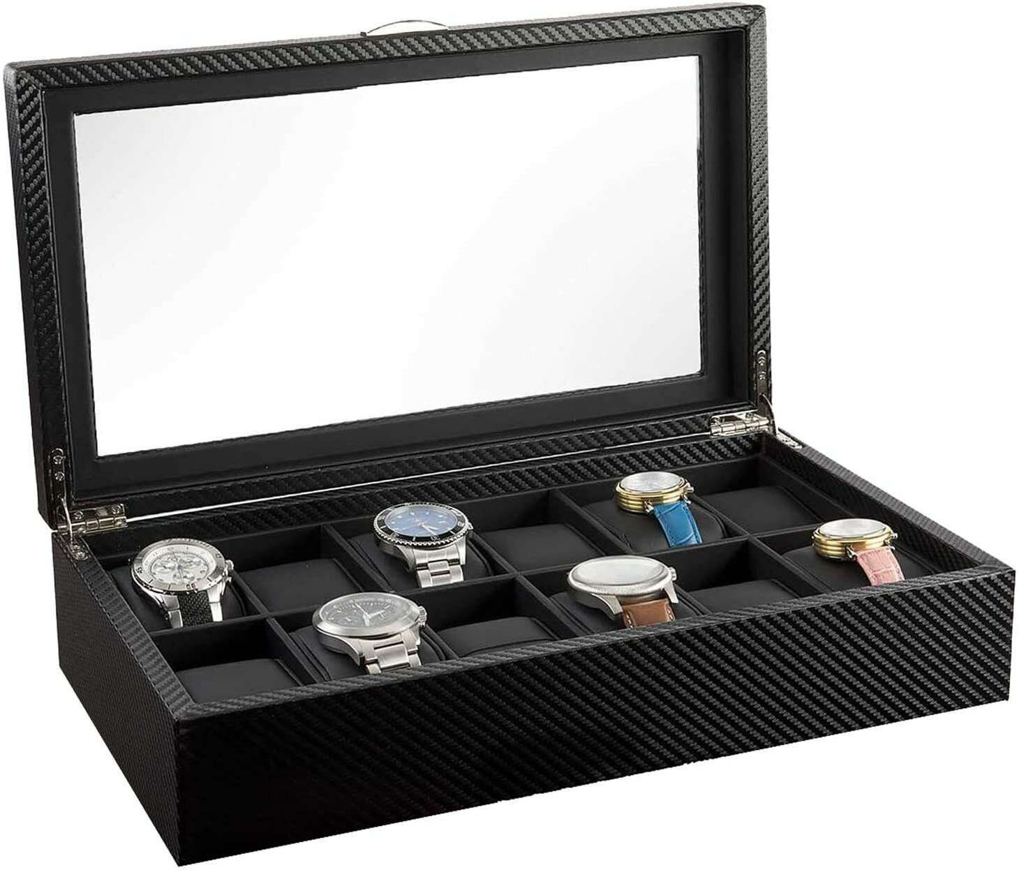 12-Slot Watch Box Organizer Display