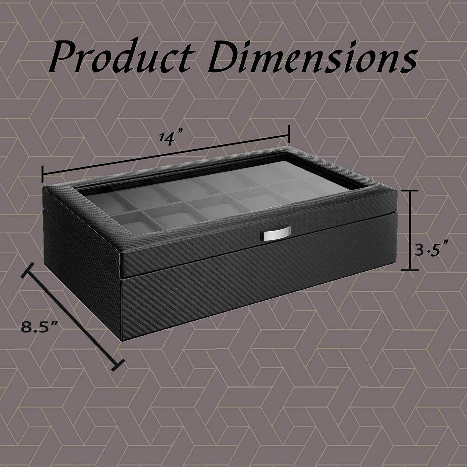 12-Slot Watch Box Organizer Display