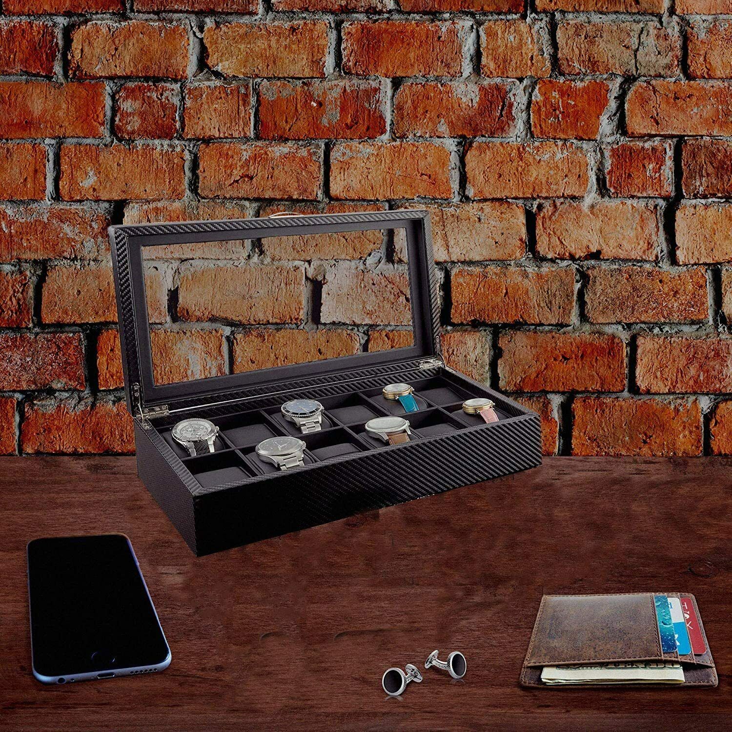 12-Slot Watch Box Organizer Display