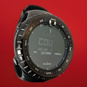 Suunto Core All Black Men's Digital Sport Watch & New Battery (LCD LINE DEFECT)