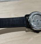 Earnshaw Men's Black Leather Band Watch Power reserve 8080