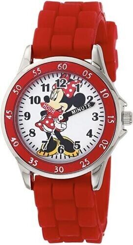 Minnie Mouse MN1158 Red Strap Time Teacher Watch