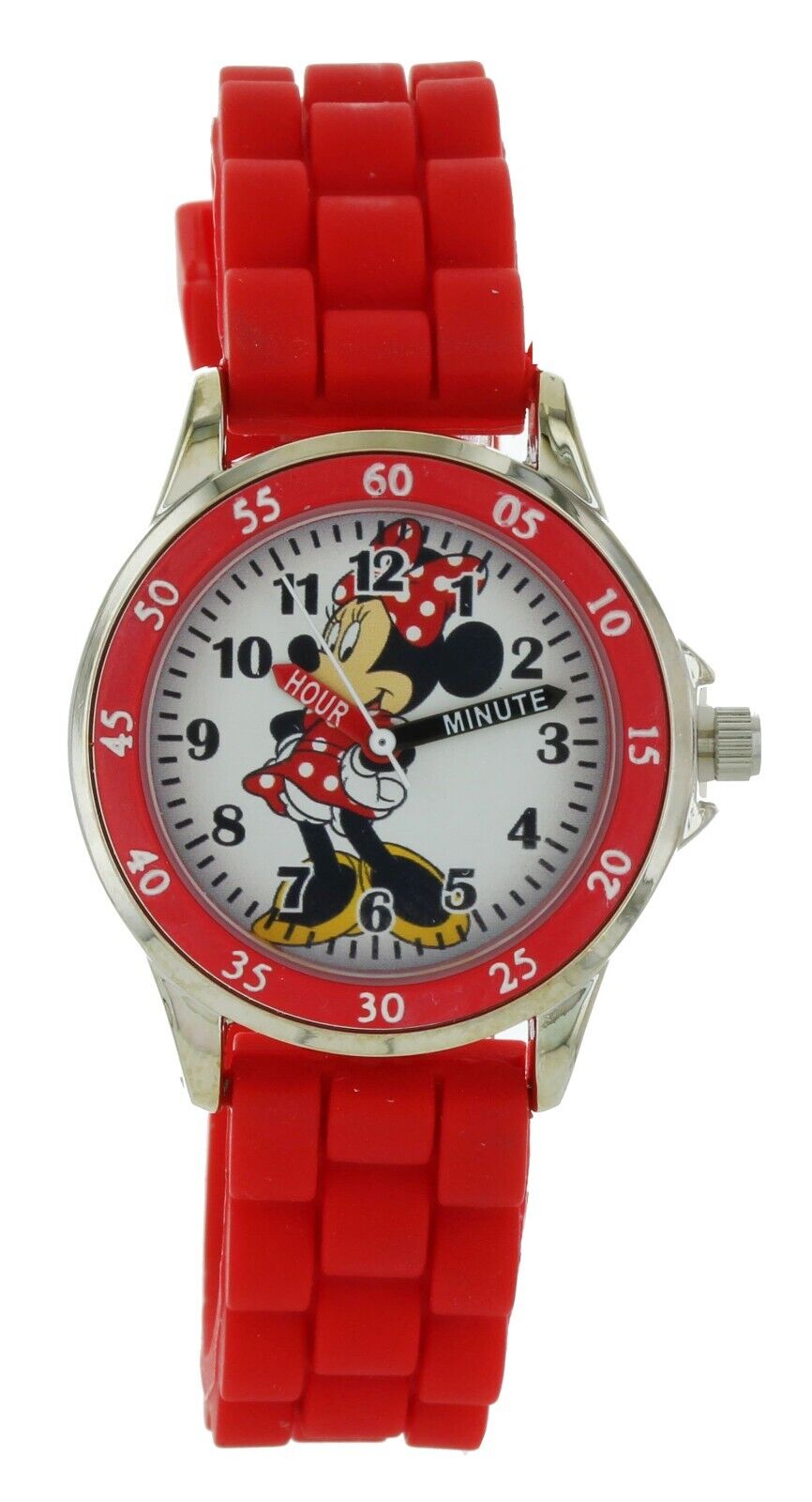 Minnie Mouse MN1158 Red Strap Time Teacher Watch