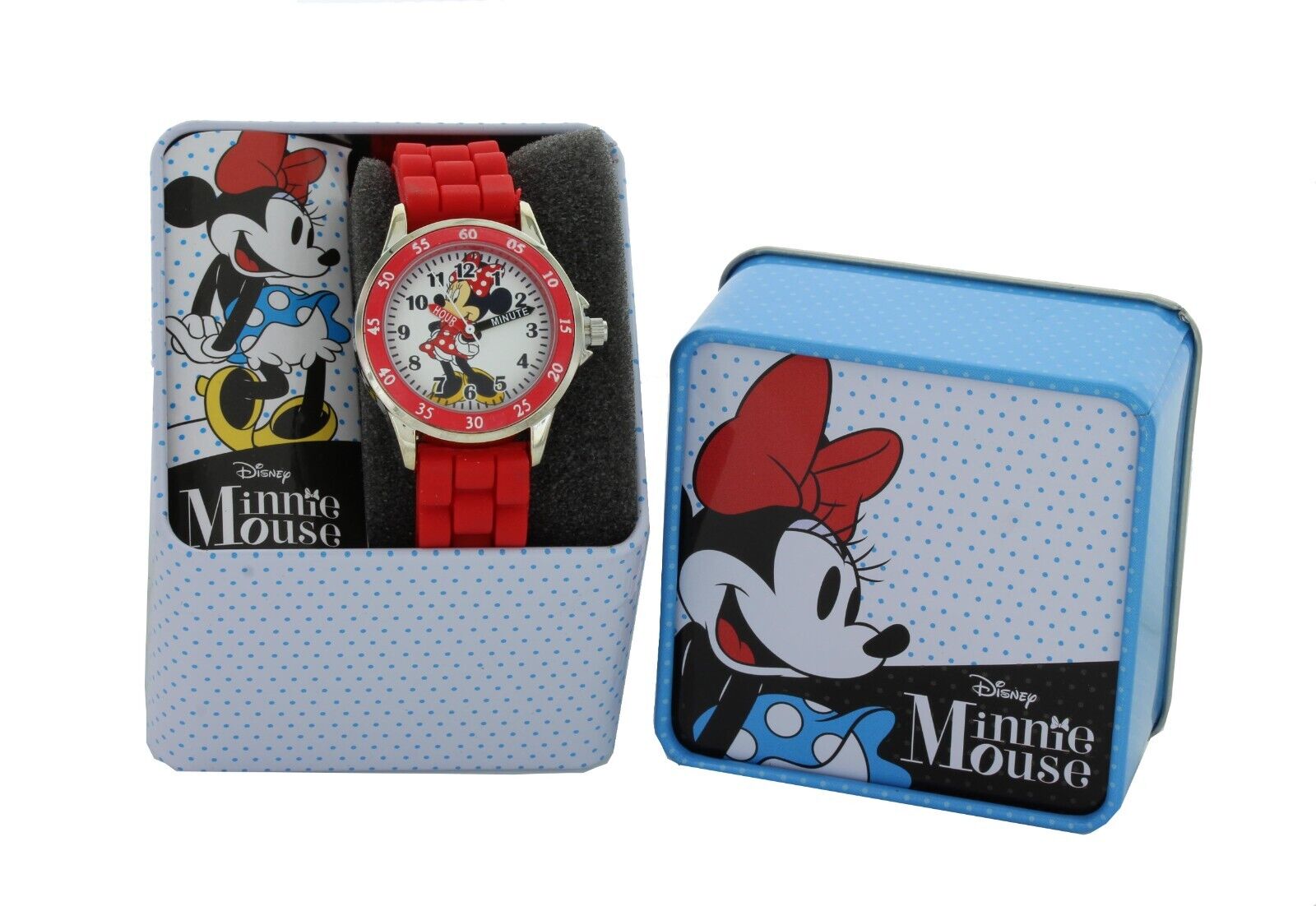 Minnie Mouse MN1158 Red Strap Time Teacher Watch