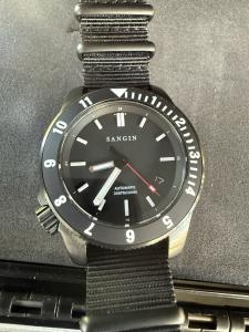 MINT Sangin Instruments Atlas Automatic Watch DLC (BLACK) Stainless Steel 20 ATM