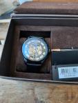 Thomas Earnshaw Longitude Skeleton Set Hand Wind Gray Dial w Pen 
