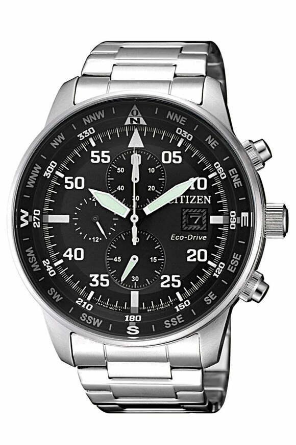 Citizen Aviator Chronograph Watch - Black Dial - CA0690-88E