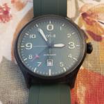 AVI-8 flyboy Green gents automatic watch ref AV-4021.  21 Jewel Miyota movement.