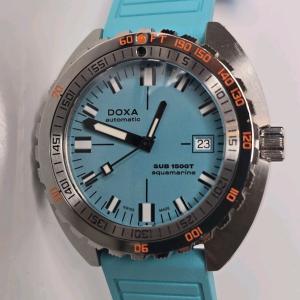 DOXA SUB 1500T Watch Men's Swiss Made Automatic Aquamarine 45mm