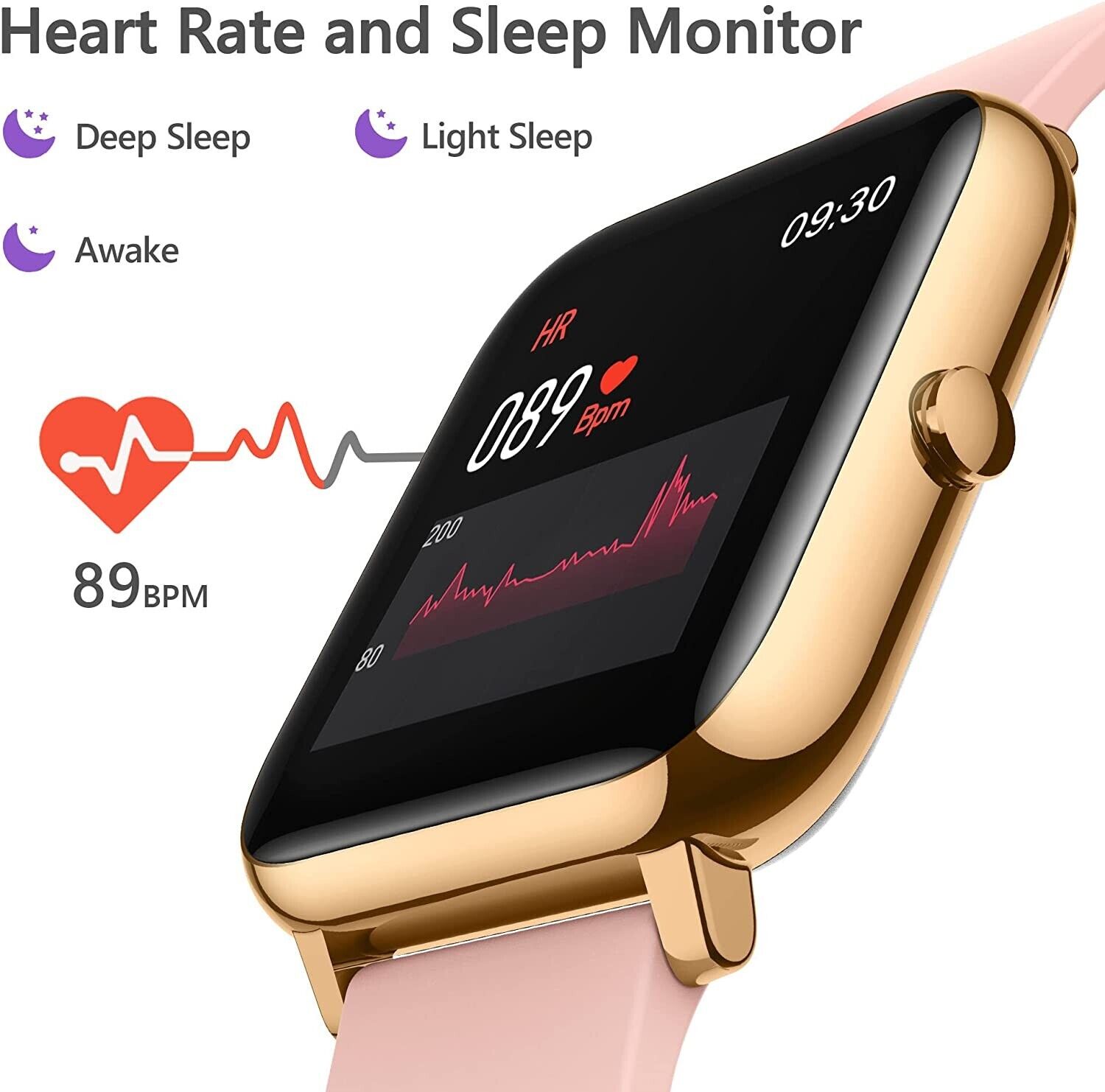 Women's Bluetooth SmartWatch for Apple iPhone and Android
