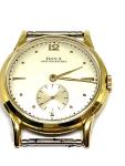 18k. Gold Vintage '' DOXA'' Mens WATCH.Swiss.34mm.17 Jew.Silver Dial.Mechanical.