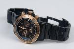 Glycine GL1008 Men's 42mm Combat Sub Quartz Chronograph Black & Rose Gold