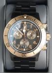 Glycine GL1008 Men's 42mm Combat Sub Quartz Chronograph Black & Rose Gold