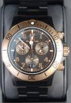 Glycine GL1008 Men's 42mm Combat Sub Quartz Chronograph Black & Rose Gold