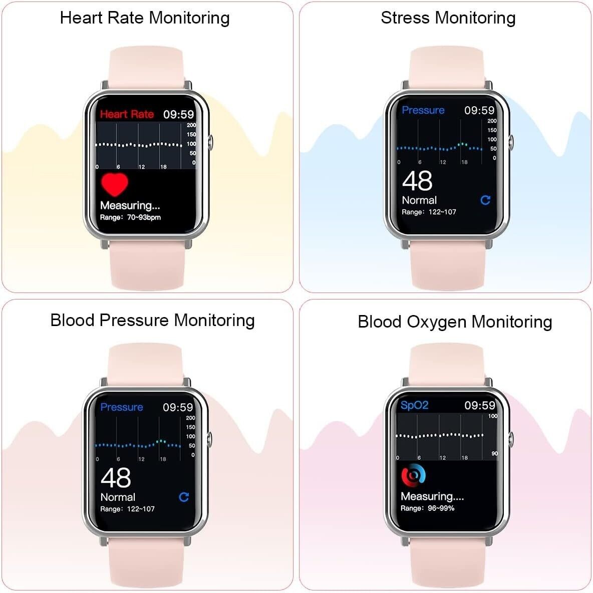 Smartwatch for Women, Bluetooth, Apple iPhone & Android
