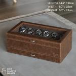 TAWBURY 12-Slot Watch Box for Men - Brown