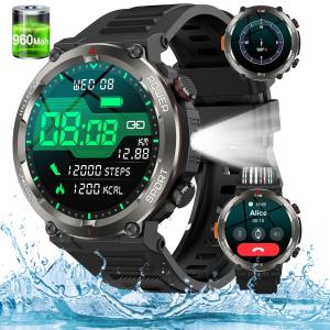 Men's Tactical Military Smart Watch with Call Feature