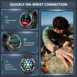 Men's Tactical Military Smart Watch with Call Feature